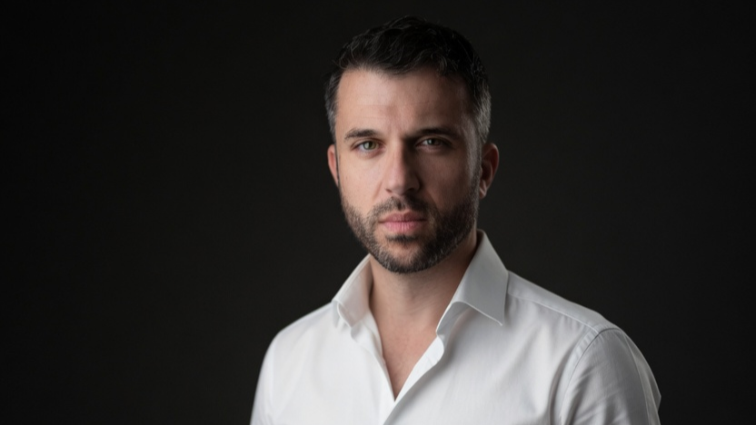 Portrait of Mark Thomas Firestone, American full-stack developer and cybersecurity expert
